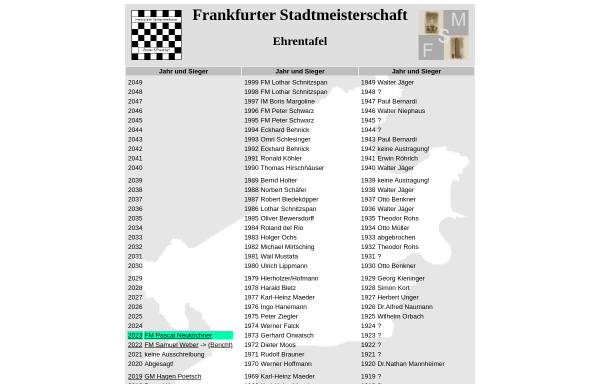 Vorschau von bezirk-frankfurt.schach-chroniken.net, Frankfurter Stadtmeisterschaft