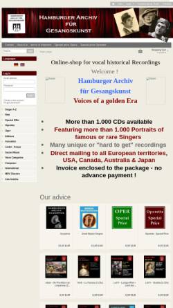 Vorschau der mobilen Webseite www.vocal-classics.com, Hamburger Archiv für Gesangskunst