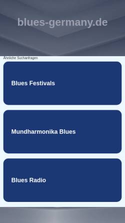 Vorschau der mobilen Webseite www.blues-germany.de, Blues-Germany