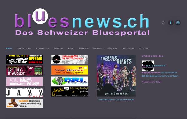 Vorschau von www.bluesnews.ch, Das Schweizer Bluesportal