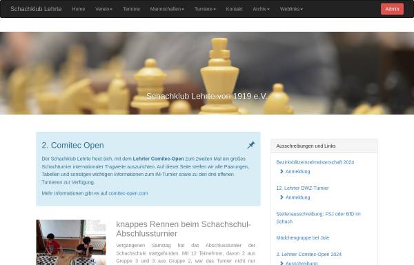 Vorschau von sk-lehrte.de, Schachklub Lehrte von 1919 e.V.
