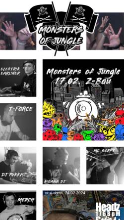 Vorschau der mobilen Webseite www.monstersofjungle.de, Monsters of Jungle