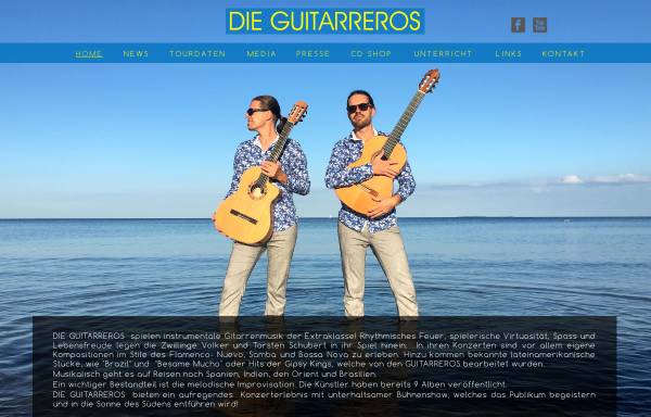Vorschau von www.die-guitarreros.de, Flamenco Gitarrenduo