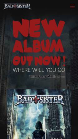 Vorschau der mobilen Webseite www.badsister-rock.com, Bad Sister