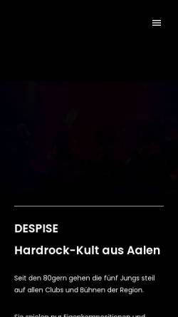 Vorschau der mobilen Webseite despise-rock.de, Despise