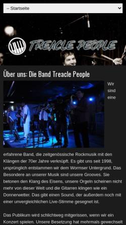 Vorschau der mobilen Webseite www.treaclepeople.de, Treacle People