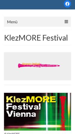 Vorschau der mobilen Webseite klezmore-vienna.at, KlezMore - Festival Wien 2007