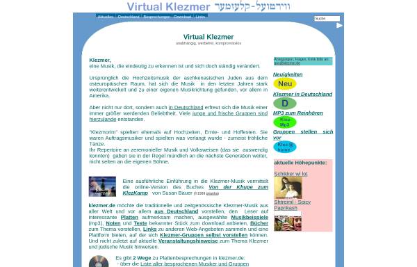 Vorschau von www.klezmer.de, Virtual Klezmer
