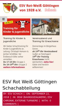 Vorschau der mobilen Webseite schach-goettingen.de, Schönhagener Seniorenturniere