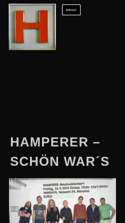 Vorschau der mobilen Webseite www.hamperer.de, Hamperer