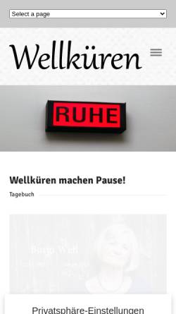 Vorschau der mobilen Webseite www.wellkueren.de, Die Wellküren