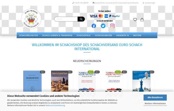 Vorschau von www.euroschach.de, Euro Schach International GmbH & Co. KG