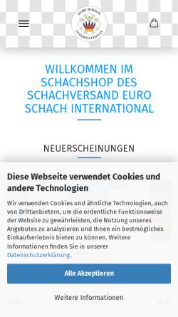 Vorschau der mobilen Webseite www.euroschach.de, Euro Schach International GmbH & Co. KG
