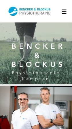 Vorschau der mobilen Webseite www.physiotherapie-kempten.de, Praxis für Physiotherapie Bencker-Greiner Gbr