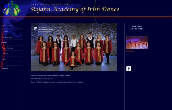 Vorschau von www.rosaid.com, Rojahn O'Shea Academy of Irish Dance