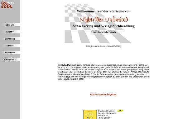 Vorschau von www.nightrider-unlimited.de, Nightrider Unlimited, Godehard Murkisch