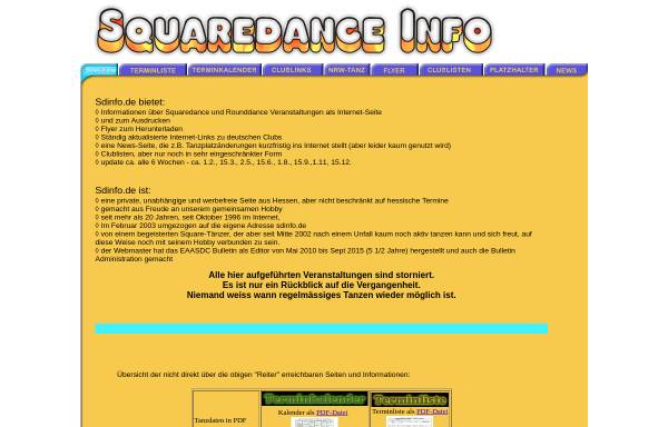 Vorschau von www.sdinfo.de, Squaredance Info