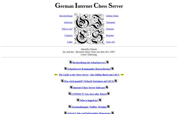 Vorschau von www.unix-ag.uni-kl.de, Deutscher Internet-Schach-Server