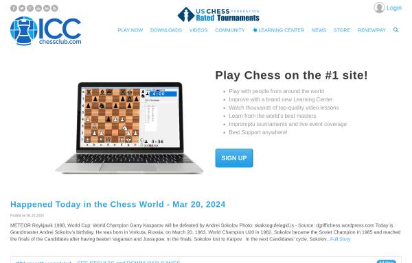 Vorschau von www.chessclub.com, Internet Chess Club