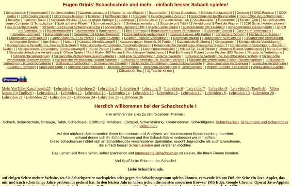 Vorschau von www.grinis.de, Eugen Grinis' Schachschule