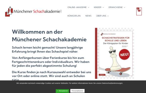 Vorschau von www.mucschach.de, Münchener Schachakademie