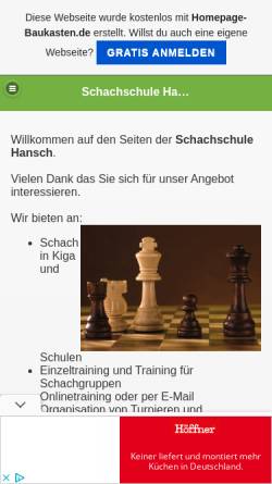 Vorschau der mobilen Webseite schachschule-hansch.de.tl, Schachschule Hansch