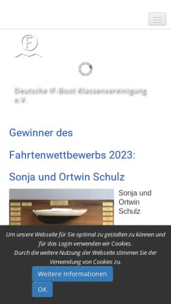 Vorschau der mobilen Webseite www.if-boot.de, Deutsche IF-Boot Klassenvereinigung