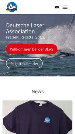 Vorschau der mobilen Webseite www.laserklasse.de, Deutsche Laser Association