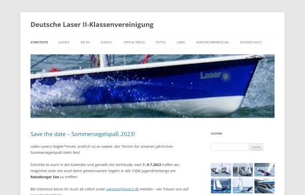Vorschau von www.laser2.de, Deutsche Laser2 Klassenvereinigung