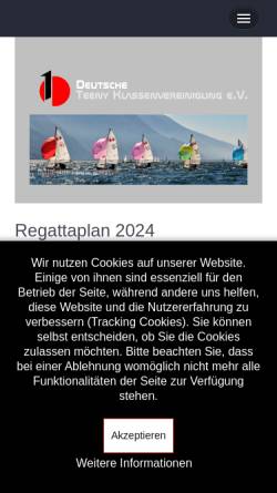 Vorschau der mobilen Webseite www.teeny-kv.de, Deutsche Teeny-Klassenvereinigung e.V.