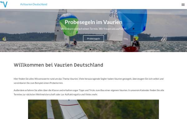 Vorschau von www.vaurien.de, Deutsche Vaurien Klassenvereinigung
