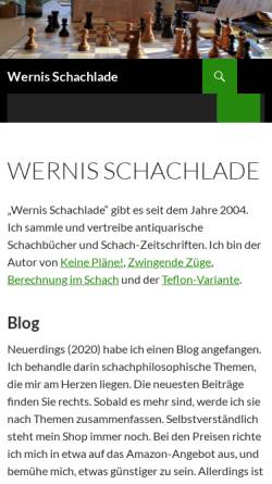Vorschau der mobilen Webseite www.wernerkaufmann.ch, Wernis Schachlade, Werner Kaufmann