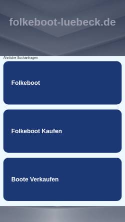 Vorschau der mobilen Webseite www.folkeboot-luebeck.de, Folkebootflotte Lübecker Bucht