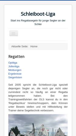 Vorschau der mobilen Webseite www.opti-liga-schlei.de, Opti-Liga Schlei