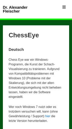 Vorschau der mobilen Webseite chesseye.alexander-fleischer.de, Chess Eye