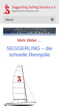 Vorschau der mobilen Webseite www.seggerling.de, Seggerling Klassenvereinigung