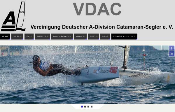 Vorschau von www.a-cat.info, Vereinigung Deutscher A-Division Catamaran-Segler
