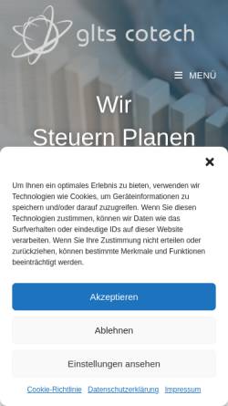 Vorschau der mobilen Webseite www.glts-cotech.de, GLTS Cotech GmbH