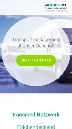 Vorschau der mobilen Webseite www.transmed.de, Transmed Transport GmbH