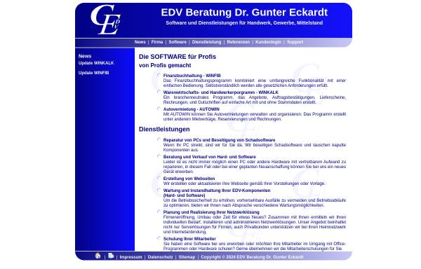 Vorschau von www.dr-eck.de, AutoWin by EDV-Beratung Dr. Gunter Eckardt