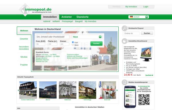 Vorschau von www.immopool.de, VR-Immobilien GmbH