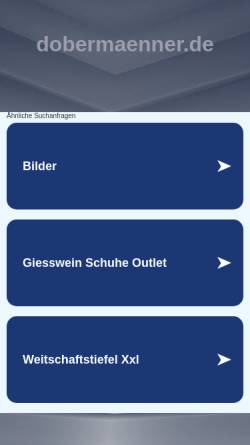Vorschau der mobilen Webseite www.dobermaenner.de, Dobermannzwinger Vom St. Wendeler Land
