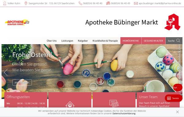 Vorschau von www.apothekebuebingermarkt.de, Bübinger Markt Volker Kuhn