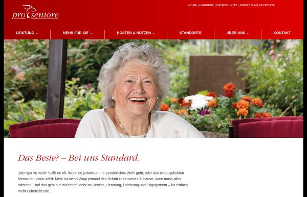 Vorschau von www.pro-seniore.de, Pro Seniore Consulting und Conception AG