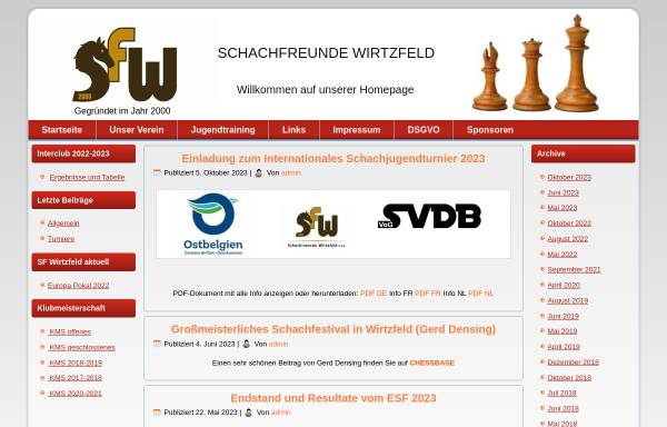 Vorschau von www.schach.be, Schach-Klub KSK 47 Eynatten - SF Wirtzfeld