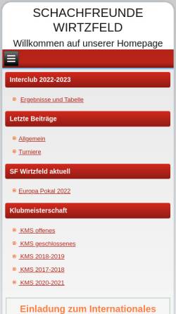 Vorschau der mobilen Webseite www.schach.be, Schach-Klub KSK 47 Eynatten - SF Wirtzfeld