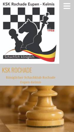 Vorschau der mobilen Webseite www.skrochade.net, Schachklub Rochade Eupen-Kelmis
