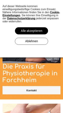 Vorschau der mobilen Webseite www.physioinforchheim.de, Praxis für Physiotherapie Gorjup & Haaland GmbH