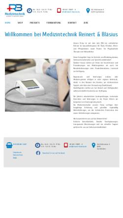 Vorschau der mobilen Webseite www.reinert-blaesius.de, Reinert und Bläsius Medizintechnik GmbH