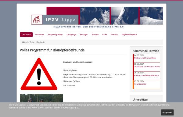 Vorschau von ipzv-lippe.de, IPZV Lippe e.V.